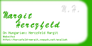 margit herczfeld business card